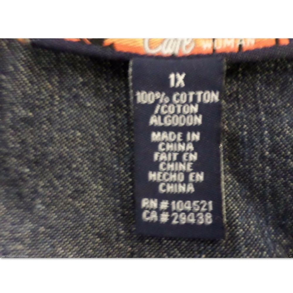 Havana Jack's Cafe denim jeans jacket blazer 100% Cotton pockets plus 1X - Picture 4 of 8